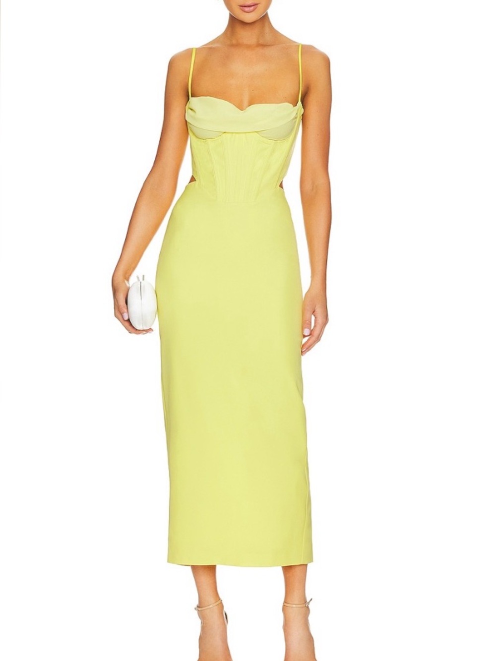 Bardot Limoncello Cut-Out Midi Dress